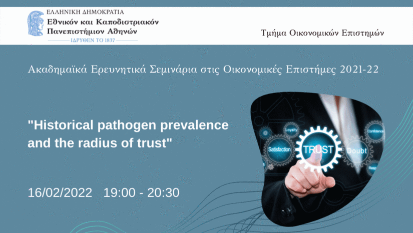 RESEARCH SEMINAR: "Historical pathogen prevalence and the radius of trust"